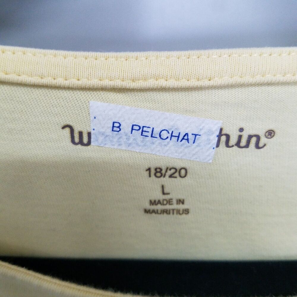 Woman Within Womens Sz L Yellow Solid Short Sleeve T-Shirt - Picture 5 of 10